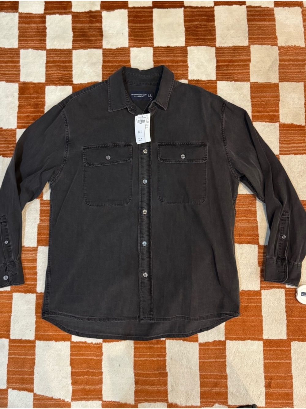 Abercrombie 90s Oversized Shirt Black Small